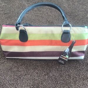 Wine clutch Bag with Black Handles